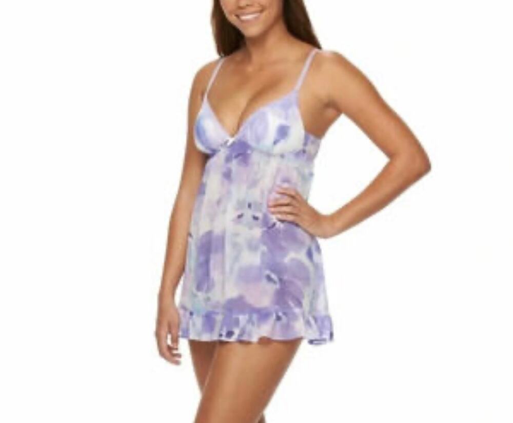 Apt 9 Purple Padded Nightie Slip Dress Women’s Size M